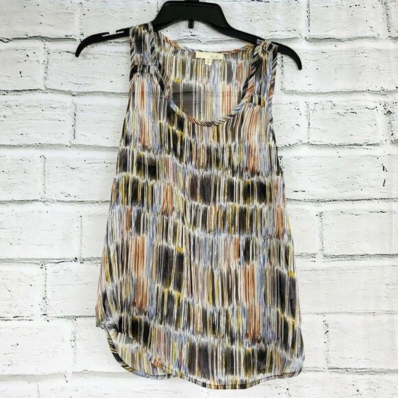 Lush Medium Sheer Racerback tank Top Womens Medium multicolored polyester - Picture 2 of 5